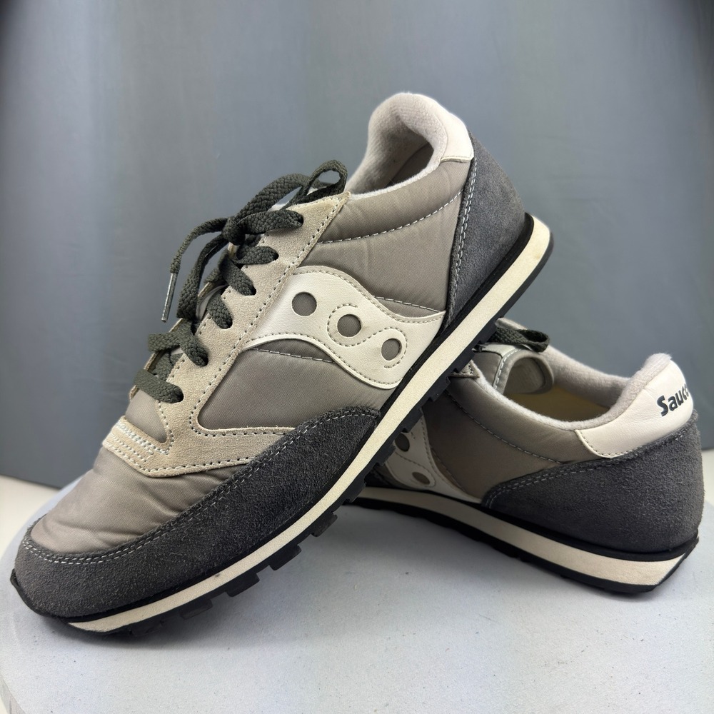 Saucony Jazz Low Pro Men Size 11.5 Running Shoes Cool Grey White Sneaker 2866-99